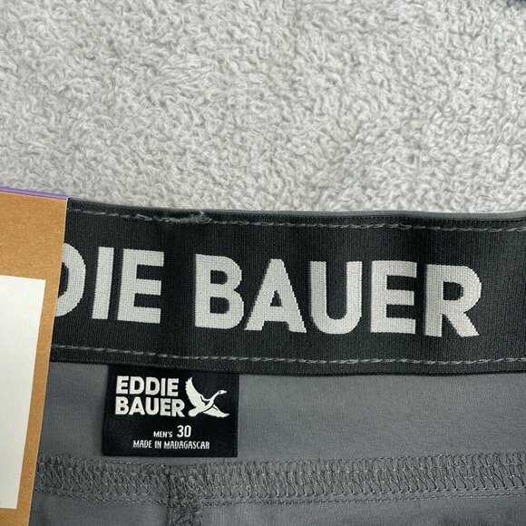 NEW Eddie Bauer Men's Size 30 Rainier 10" Tech Shorts Gray Outdoor Cargo - Picture 4 of 7